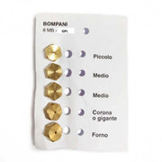 SERIE 5PZ UGELLI SPRUZZI GAS GPL PROPANO PASSO 8MB PER CUCINE E FORNELLI - UNIVERSALE