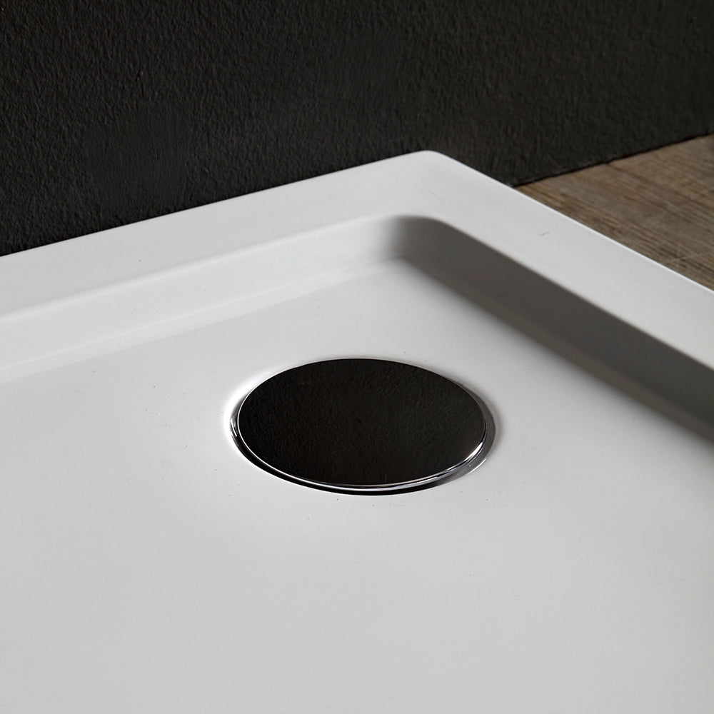 Piatto doccia semicircolare 90x90 cm acrilico