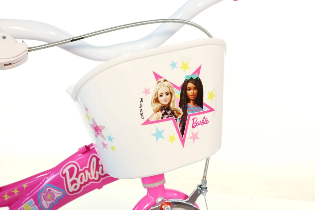 Bicicletta per bambini BARBIE 12 Pollici, adatta a bambini tra i 3 e i 5 anni, per altezza tra 85 e 105 cm, con cestino