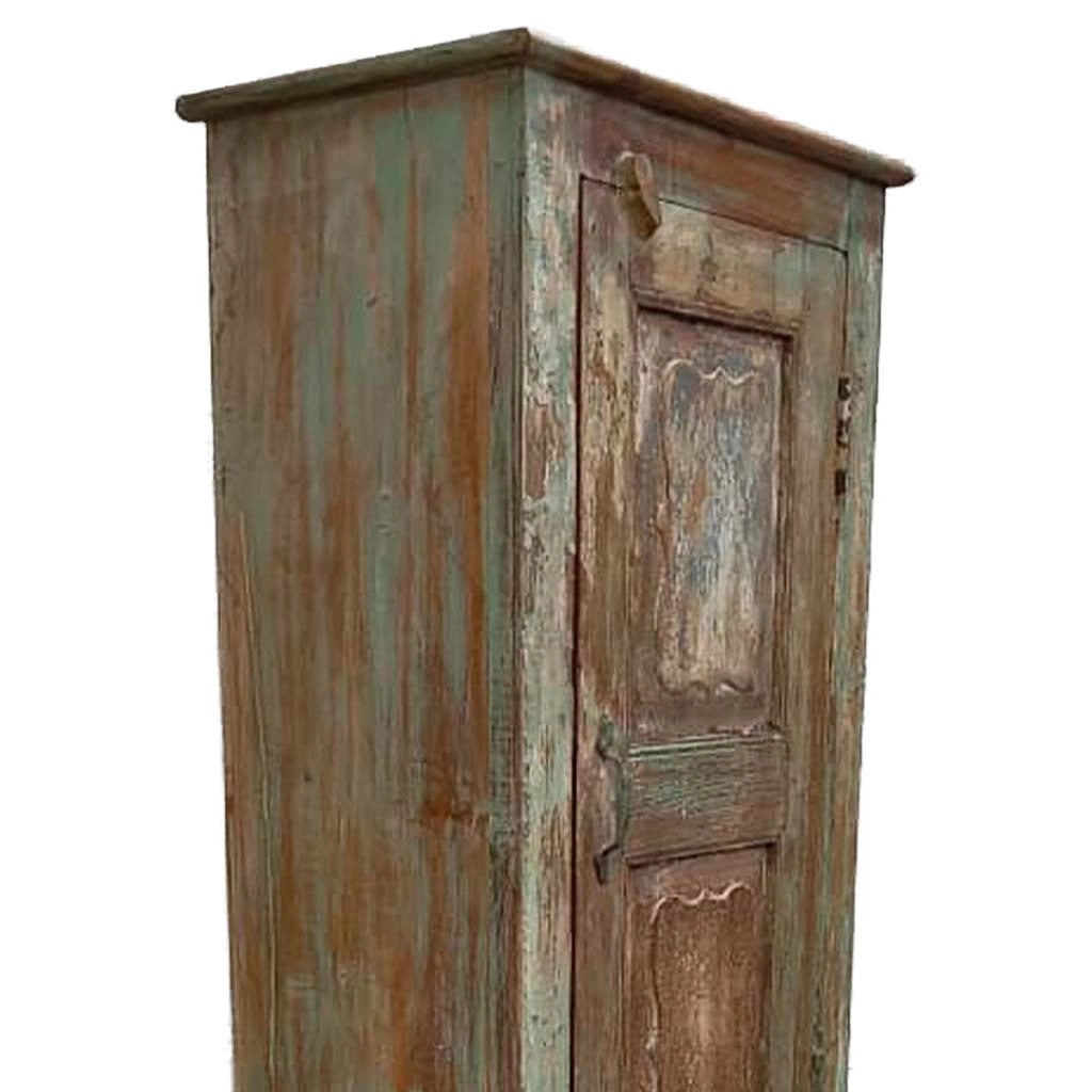 Credenziale in legno artigianale 57x36x193h cm