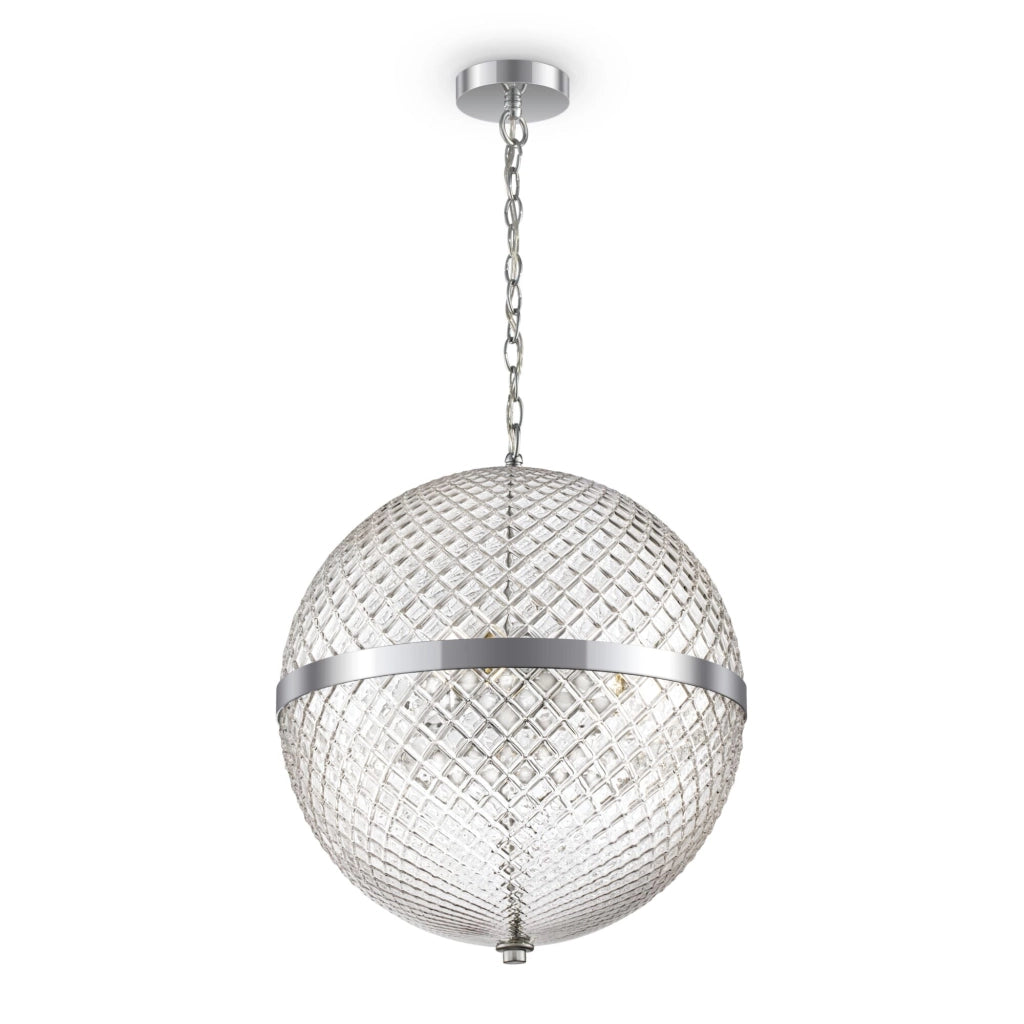 Lampada pendente Neoclassic in Metallo Yonkers Cromo