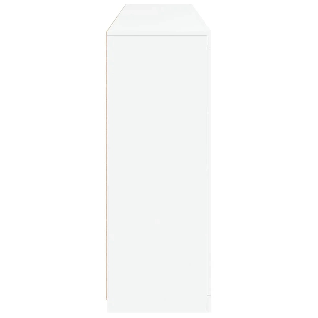 Buffet credenza cassettiera armadio mobile contenitore organizer per cucina soggiorno salotto con luci LED 162 x 37 x 100 cm bianco 02_0029831