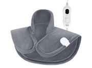 Cuscino Termico per Collo e Spalle con Controller 90 Minuti 4 Livelli di Riscaldamento Tecnologia di Riscaldamento Rapido Lavabile in Lavatrice 48x58 cm