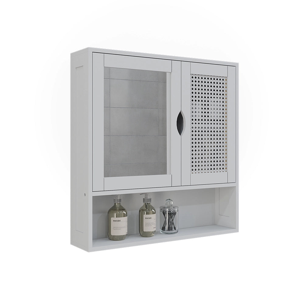 Vicco Specchio contenitore bagno Bianco 56 x 58 cm con 2 porte