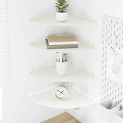Mensola sospesa con lo scaffale 4 pcs Bianco 30 x 30 x 2 cm 8004121