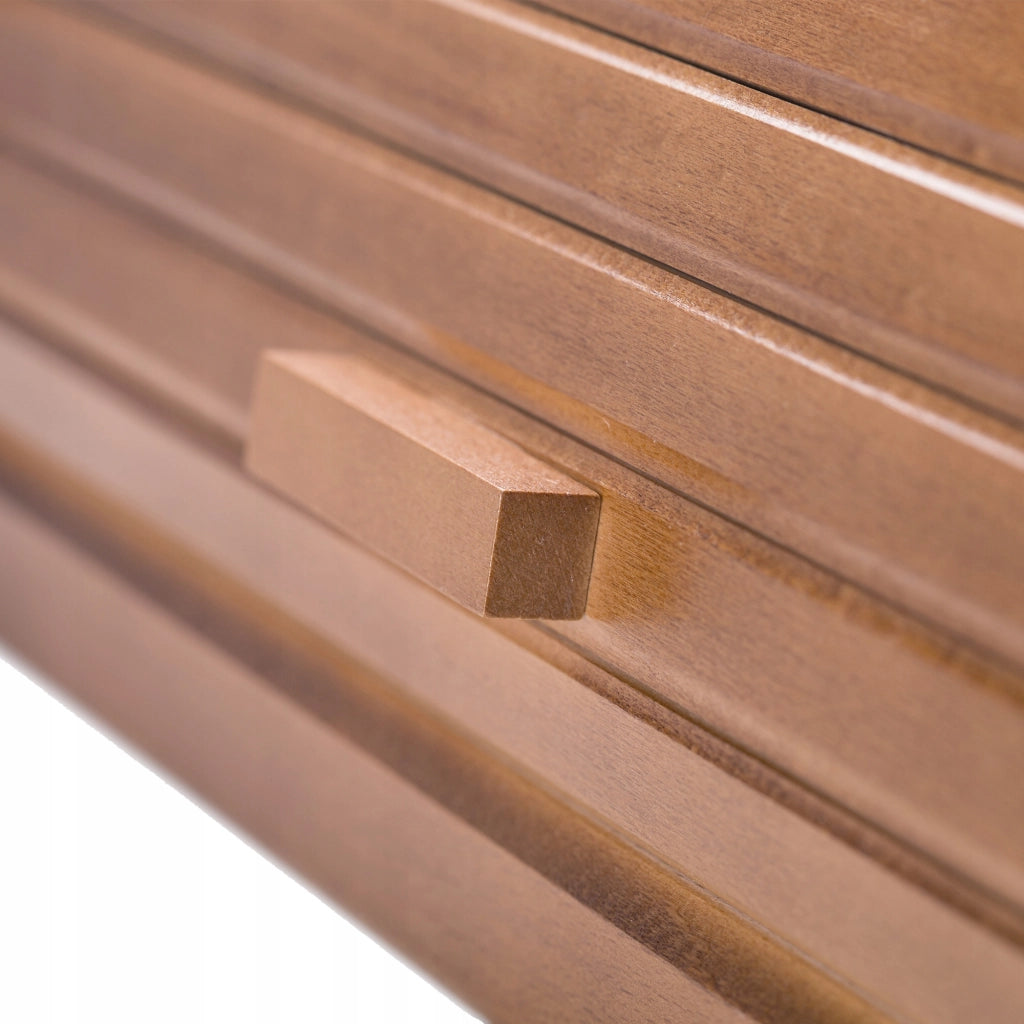 Contenitore per il pane in legno KADAX, grande, marrone massello, per panini.
