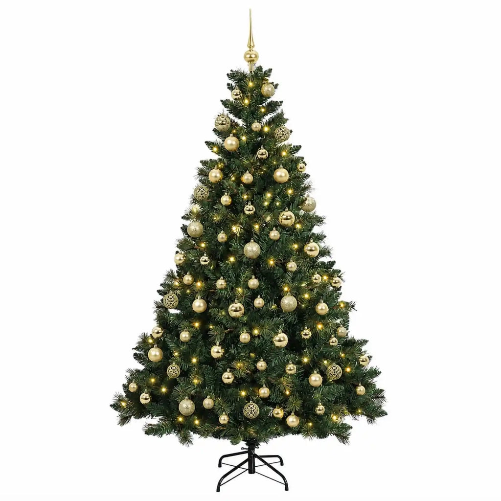 Albero di Natale Artificiale con Palline 210 cm 300 LED 3466534