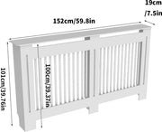 Ombouw radiatore - Cassetta radiatore - Radiatore completo - Kit di riscaldamento - Rivestimento radiatore - Installazione verticale - Bianco - L