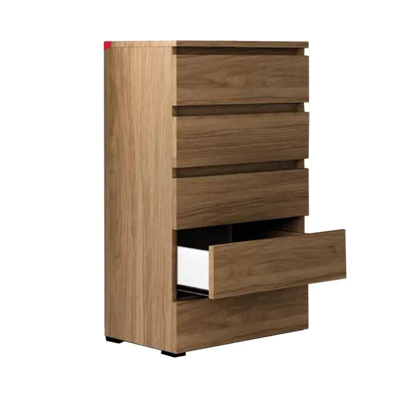 Cassettone Noce Naturale in legno nobilitato con 5 cassetti H.127x75x40 cm