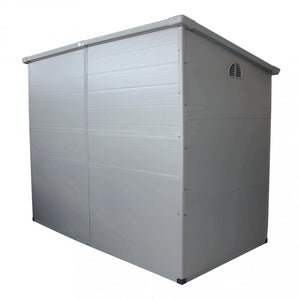 Casetta Box da Giardino Hause 143x247x194 h cm in Plastica Grigio chiaro