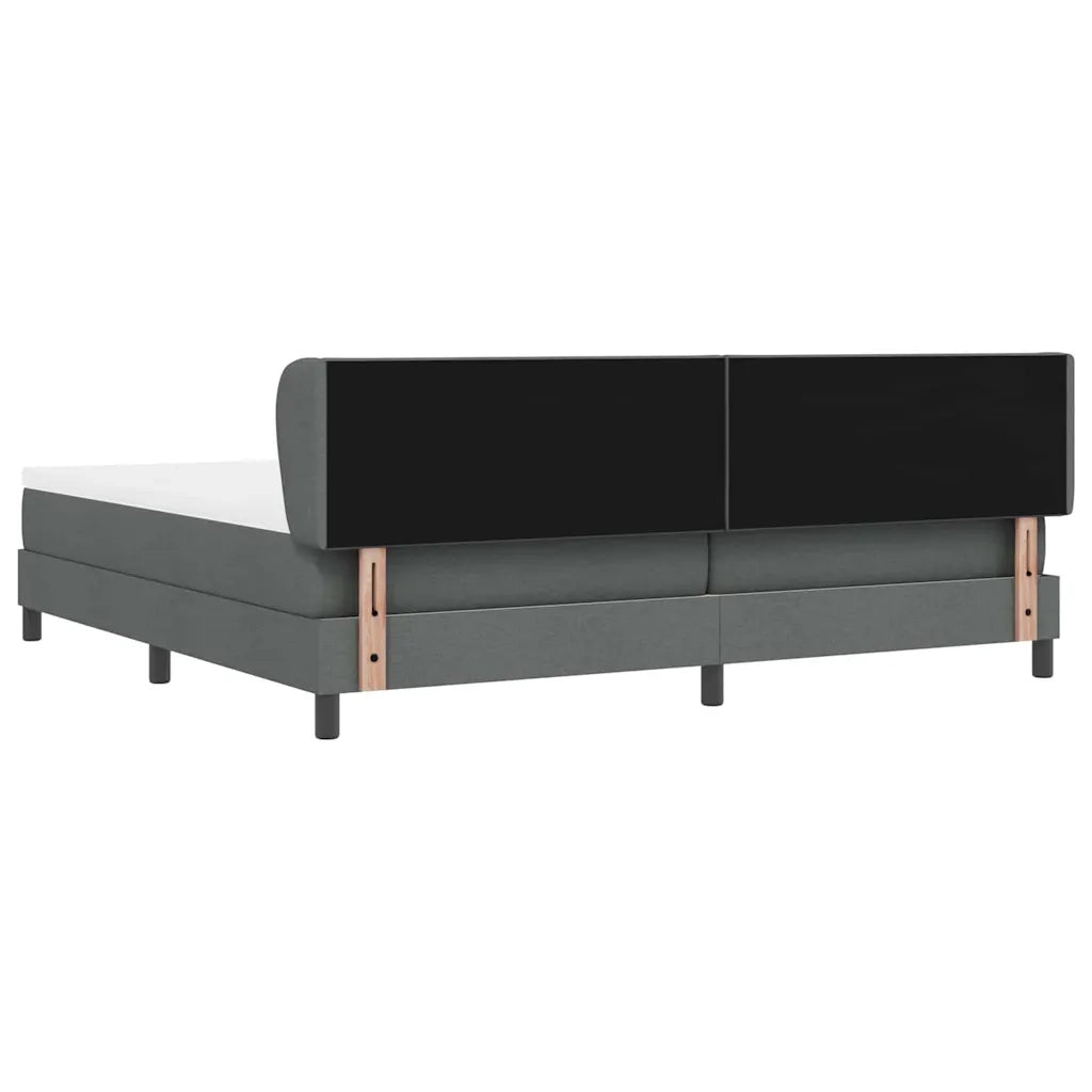 Letto a molle con materasso Grigio scuro 200 x 200 cm Tessuto 3340109