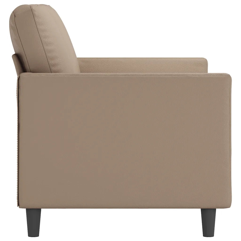 Divano a 2 Posti-Sofa 2 Posti Cappuccino 140 cm in Similpelle 746677