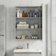 Mobiletto per specchio da bagno con lo scaffale Grigio cemento