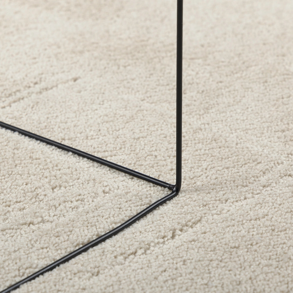 Tappeto Beige 100x200 cm Poliestere Antiscivolo
