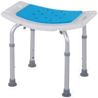 Sgabello per Doccia da Bagno in Lega di Alluminio e Plastica Antiscivolo, Altezza Regolabile 6 Livelli 39-52cm