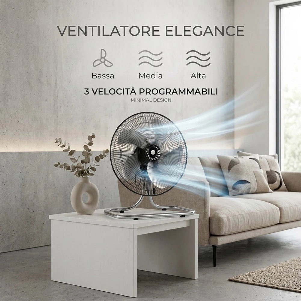 Ventilatore Manila 3in1 con Pale in Acciaio Testa Oscillante 3 Velocità 45x125cm