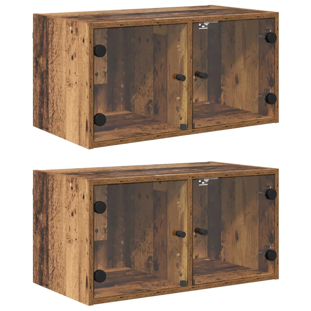 Armadi da Parete 2 pcs Legno vecchio 68 x 37 x 35 cm 882914