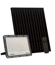 Faro LED da esterno con pannello Solare IP66 con Telecomando Luce Regolabile fredda calda naturale 3000K/4000K/6500K Sensore Crepuscolare 60W 120W 180W 240W 300W Watt: 300W