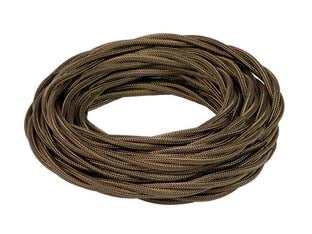 CAVO TRECCIA IN SETA MARRONE TERMORETRAIBILE MT.50 FRRTX- - 3 x mmq.1 colore marrone 93967 - 50 mt FANTON