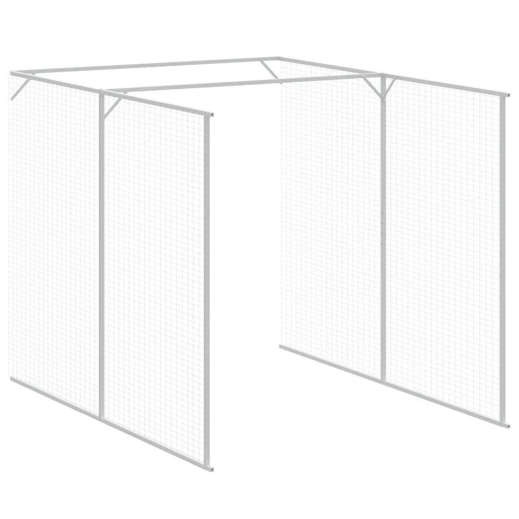 Pollaio con Area Corsa Antracite 165x1271x181cm Acciaio Zincato 3189113