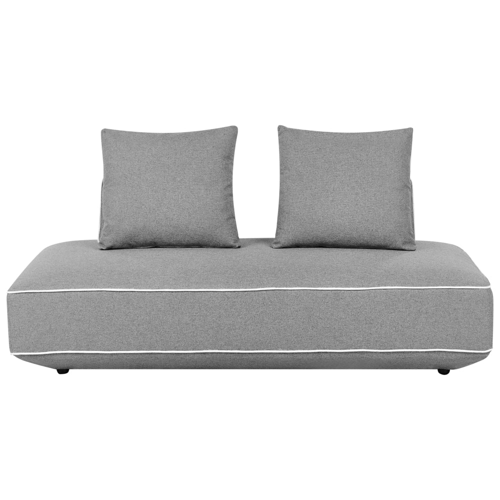 Chaise imbottita grigio con cuscini da salotto confortevole stile moderno