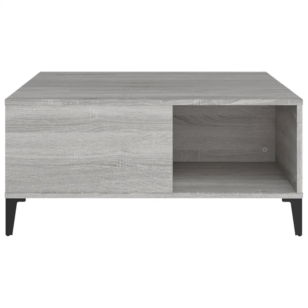 Tavolino Salotto Grigio Sonoma 80x80x36,5 cm Legno Multistrato 821106