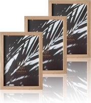 Set di supporti per foto in legno A4 da 3 pezzi - Ideali per collage, ritratti e certificati - MDF con vetro acrilico