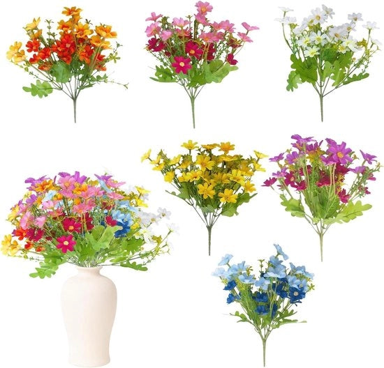Bunchi di fiori artificiali in seta per decorazione interna ed esterna vaso giardino