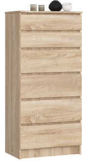 Cassettiera AKORD K60 Cassettiera Sonoma Quercia 60 cm 6 cassetti 60x40x130 cm