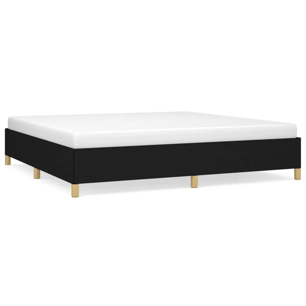 Giroletto senza Materasso Nero 200x200 cm in Tessuto 347191