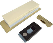 Kit di affilatura 3-in-1 - Pietra di affilatura bimarginata giapponese 1000/3000 - Kit di affilatura per coltelli con guida smerigliatrice - Gomma anti-ossidativa anti-ruggine
