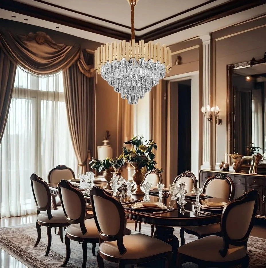 Lampada Cristal G052-cp 60cm Gold