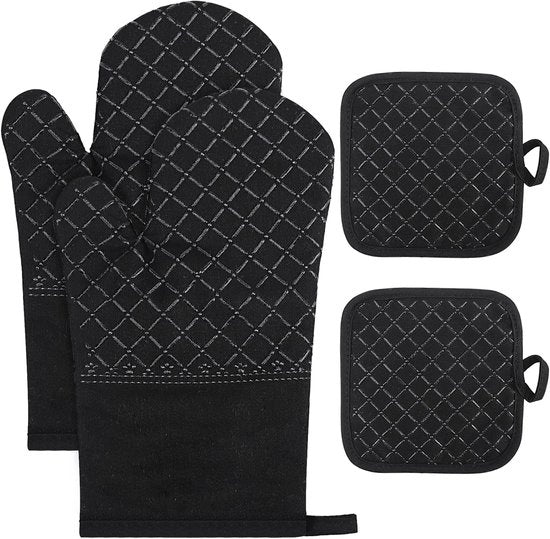 Occhiali da forno e salviette per padelle - Guanti da cucina in silicone e cotone