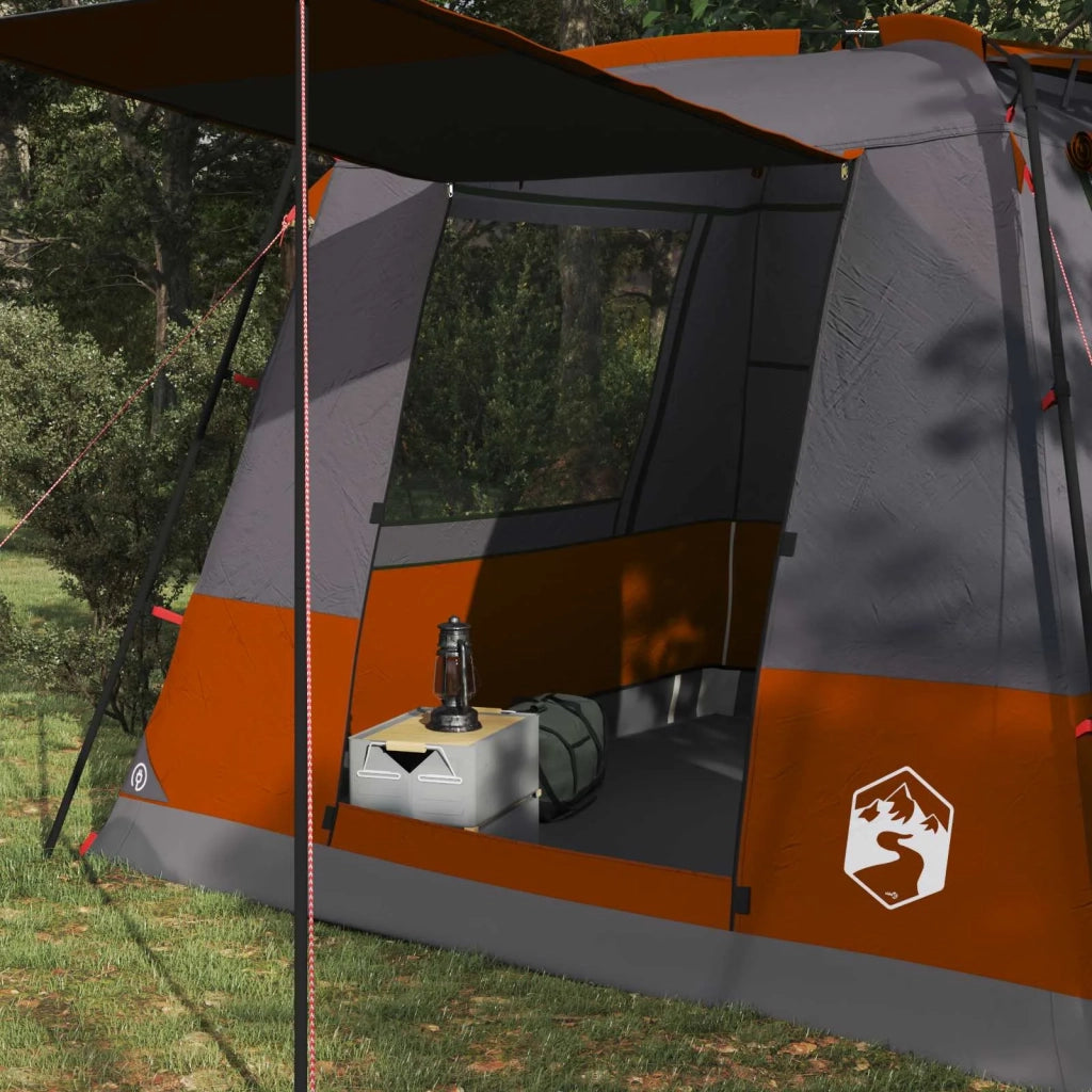 Tenda Toilette Grigio e arancione 10 persone 42017450