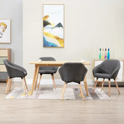 Sedie da Pranzo 4 pz Grigio Scuro in Tessuto 278408