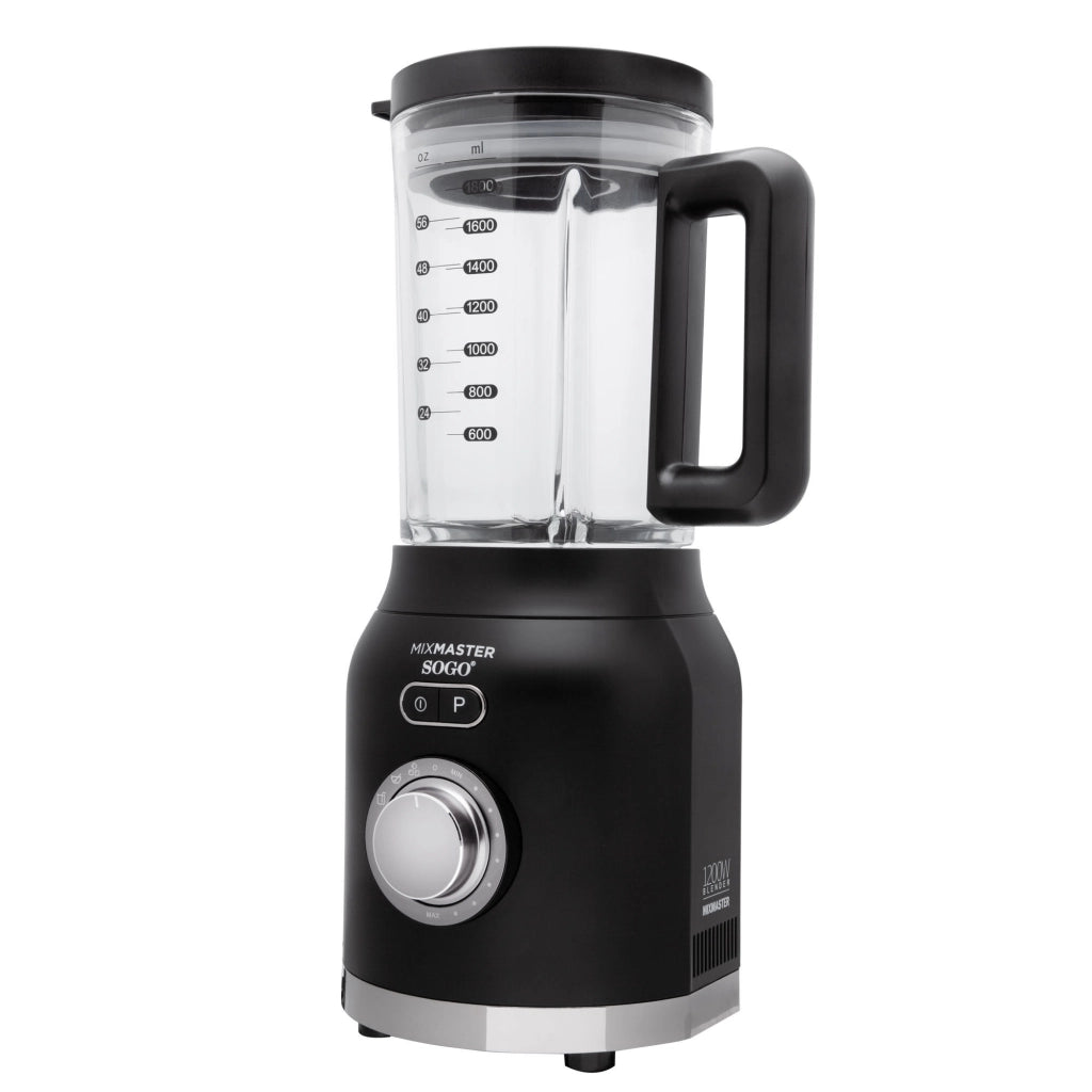 Frullatore da cucina con caraffa vetro 1800ml, 3 programmi automatici, lame acciaio inox 6 lame 1200W - SOGO