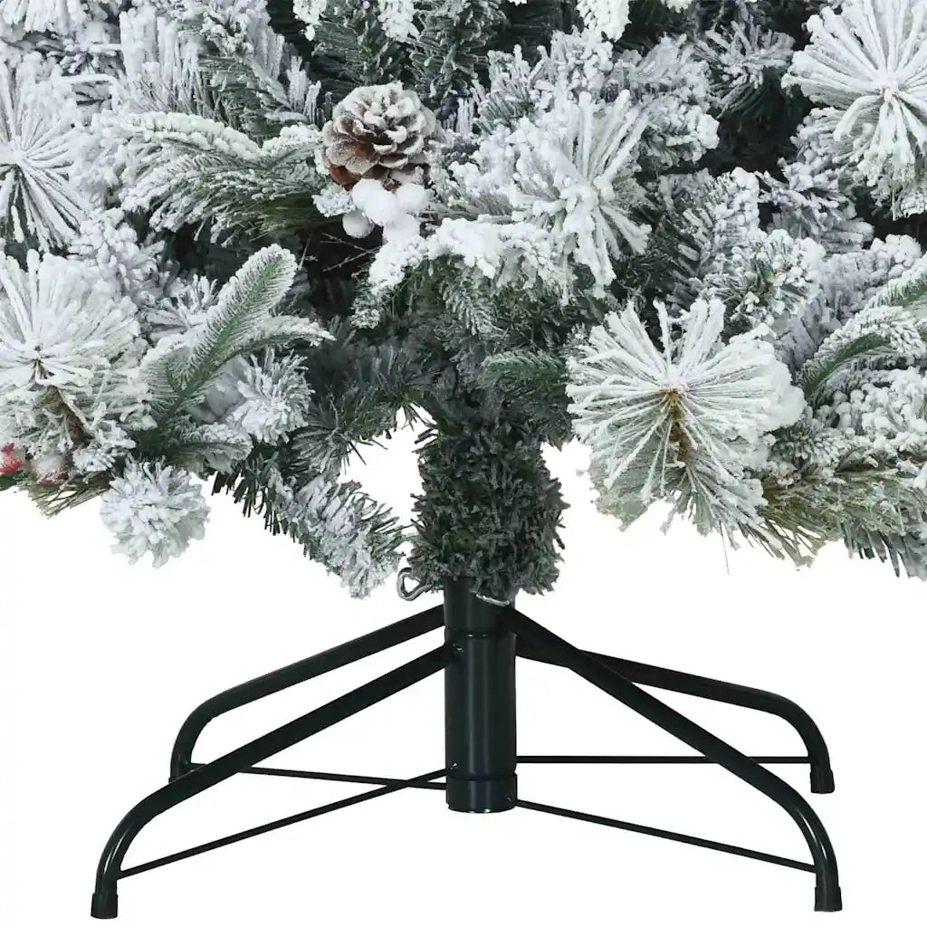 Albero di Natale | Decorazioni natalizie Artificiale Snodato Foderato di Neve Bianco