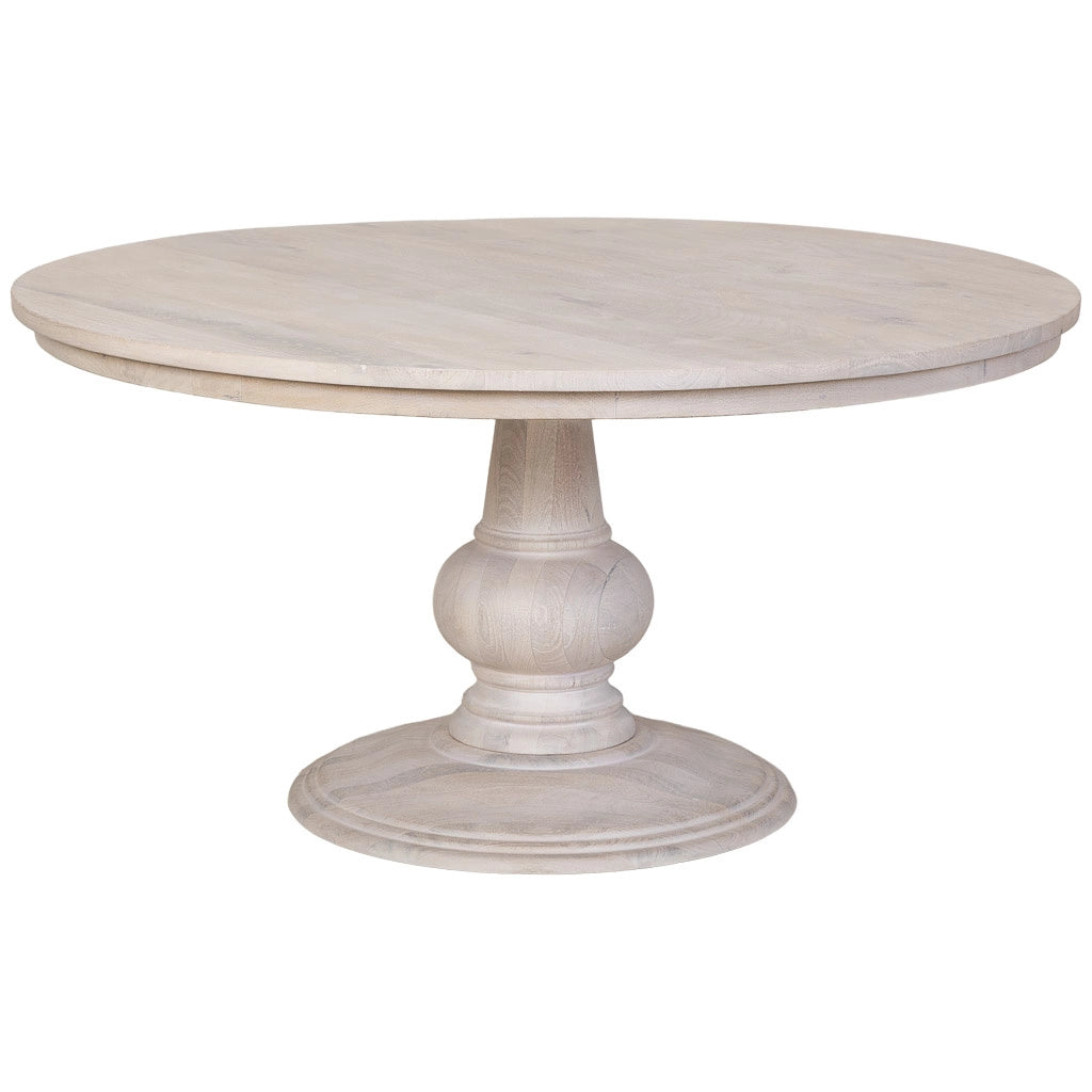 Tavolo da pranzo in legno bianco 150x150x76h cm