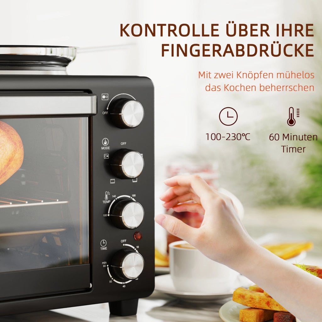 Forno Tostapane 28L ¨C zephmum ¨C 2600W Nero