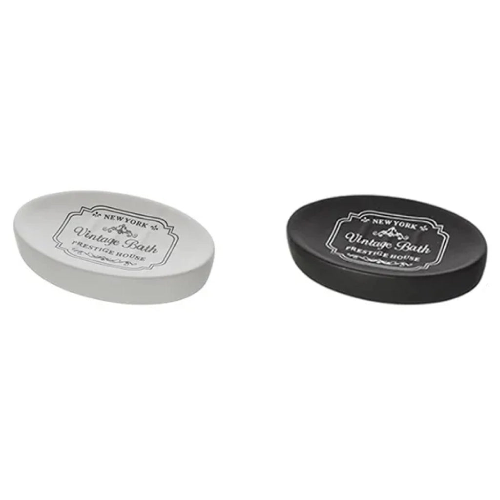 PORTASAPONE IN CERAMICA MODELLO NEW YORK DIM. CM (LXPXH):13X9X3  NERO   BRAND SRL