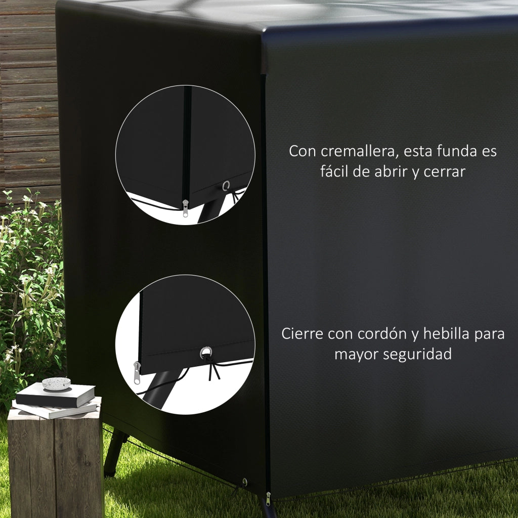 Copertura per Dondolo da Giardino 3 Posti ¨C zephmum ¨C Grigio 215x155x150 cm