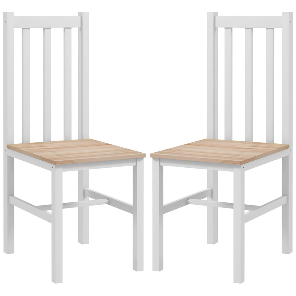 Sedia da pranzo ¨C zephmum ¨C bianco legno 38,5x47,5x99 cm