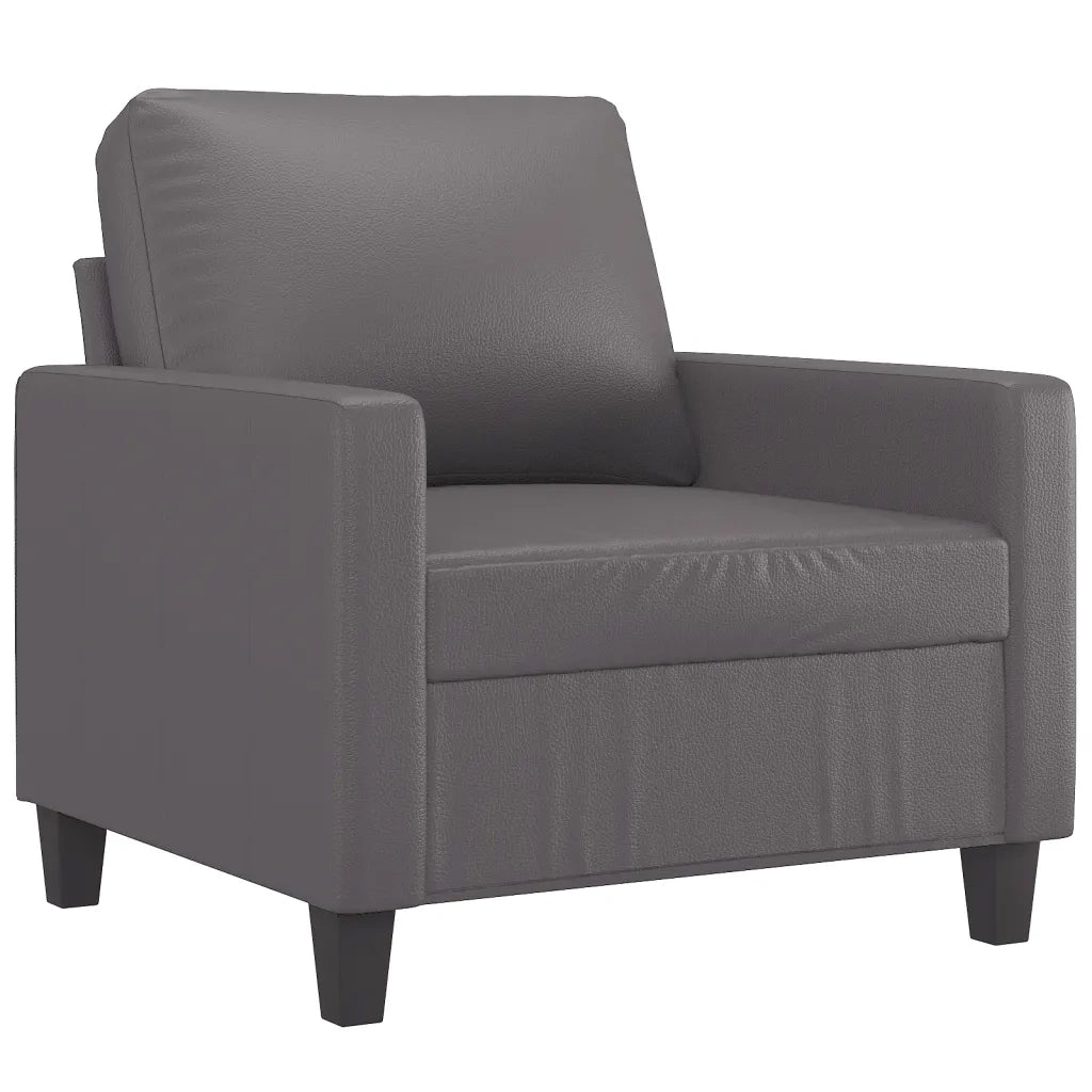 Set di Divani 4 pz con Cuscini Grigio in Similpelle 3201405