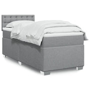 Giroletto a Molle con Materasso Grigio Chiaro 90x190 cm Tessuto 3288057