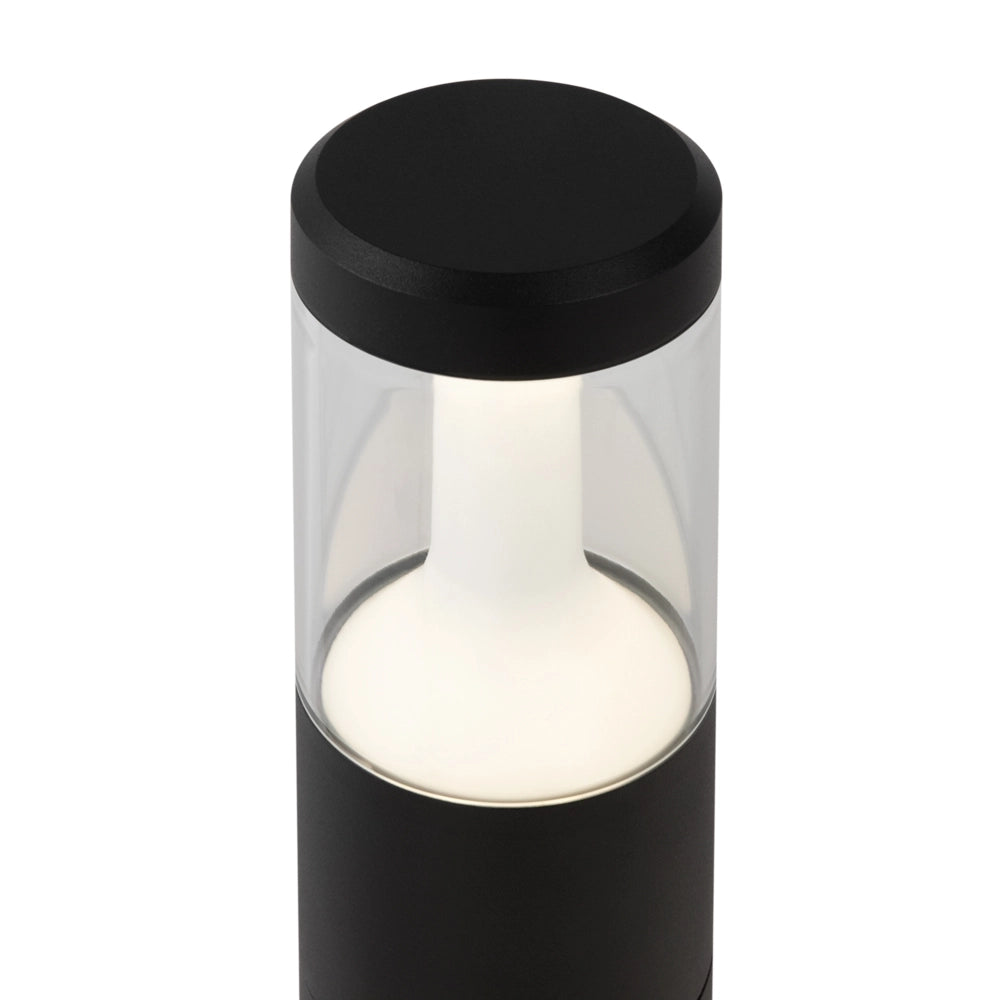 Lampione Per Esterno Moderno Alluminio Nero Luce 8W Ip54