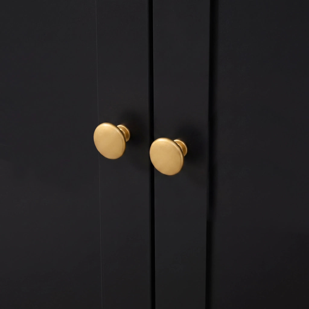 Set di mobili da ingresso con specchio e panca; LED multicolore; ripiani regolabili; MDF nero 100 × 35 × 180 cm