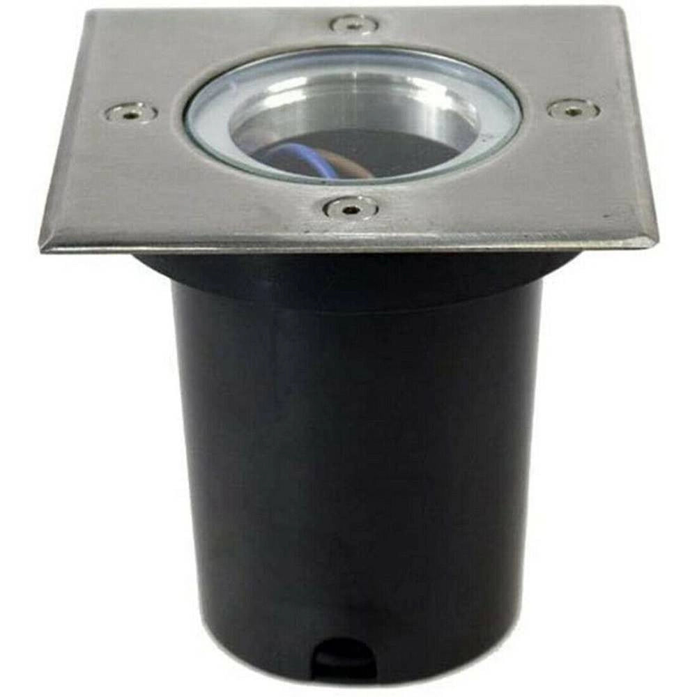 Trade Shop - Faretto Incasso Segnapasso Quadrato Luce Gu10 Calpestabile Esterno Giardino Es13 -