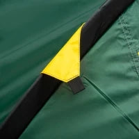 Tenda da campeggio 2-3 persone tenda cupola impermeabile leggera ventilata facile da montare 2 porte finestre dim. 3,25L x 1,83l x 1,3A m fibra di vetro poliestere PE verde