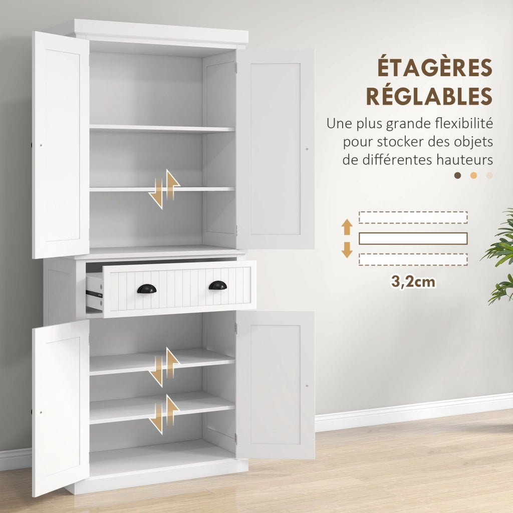 Armadio Cucina con Ante e Cassetto ¨C Minimal ¨C Bianco 76x40x183