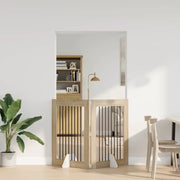 Cancello per cani pieghevole con supporti 2 pz Rovere Sonoma 892038